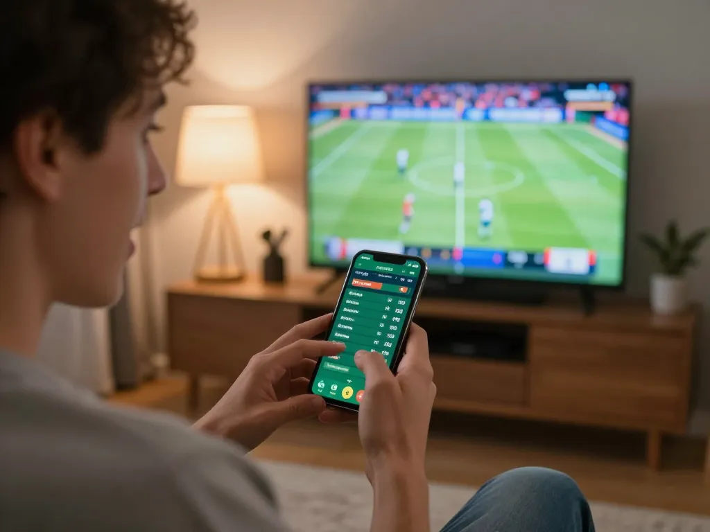 Engaging in sports betting on 98wincom app while enjoying live match viewing