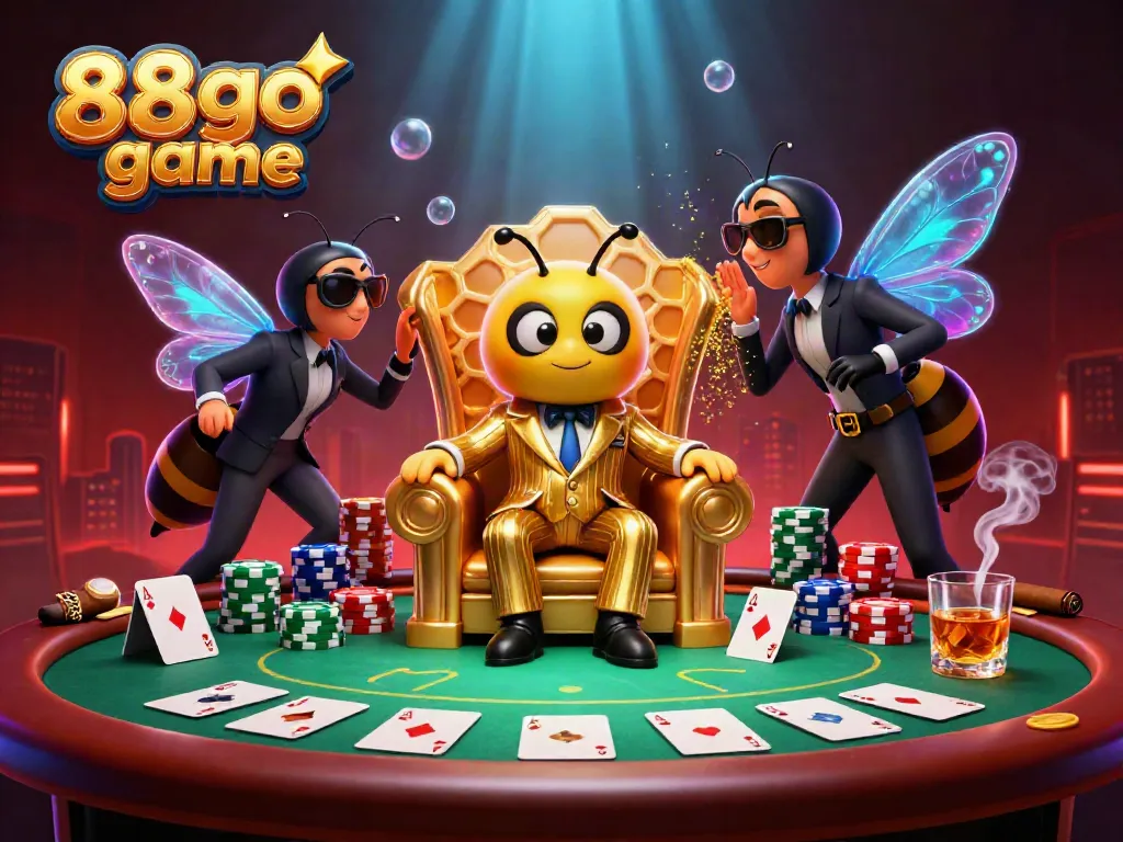Experience the excitement of the 88go game with this lively 3D casino scene filled with action.