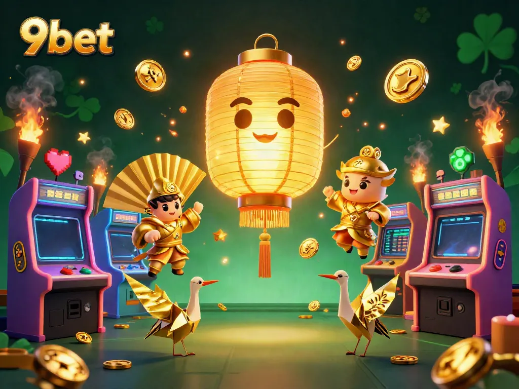 Experience high-energy gaming at 9bet with illuminated casino elements and magical characters.