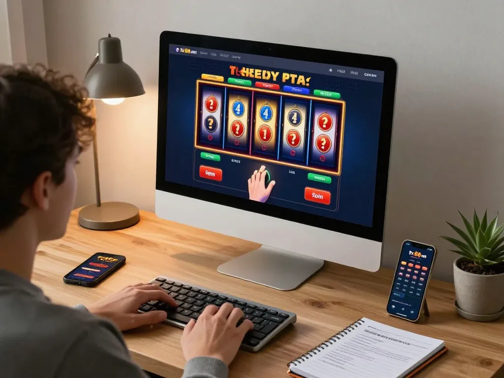 Experience immersive online gaming at tx88.rent with a player engaged in vibrant slot action.