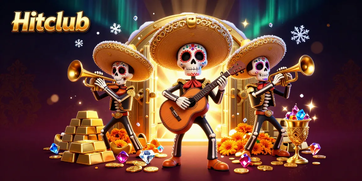 Hitclub offers thrilling online gaming experiences with a vibrant 3D mariachi scene filled with riches.