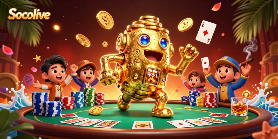 Socolive brings vibrant 3D characters to life in an exhilarating casino scene packed with poker elements