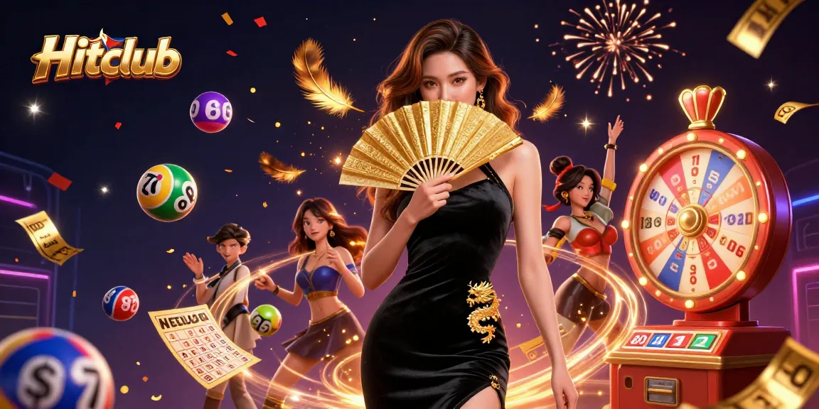 Engage with Hitclub's thrilling games, featuring vibrant lottery elements and glamorous visuals.