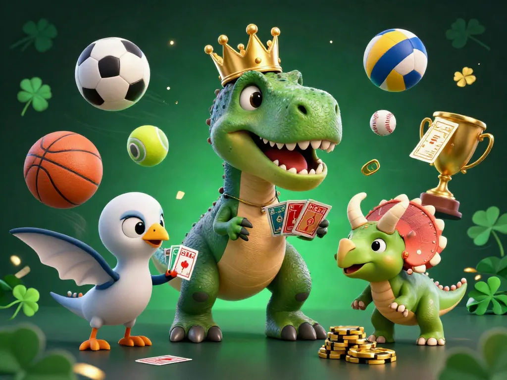 Engage in thrilling gameplay at du88 with a T-Rex card dealer, pterodactyl assistant, and triceratops stacking chips.
