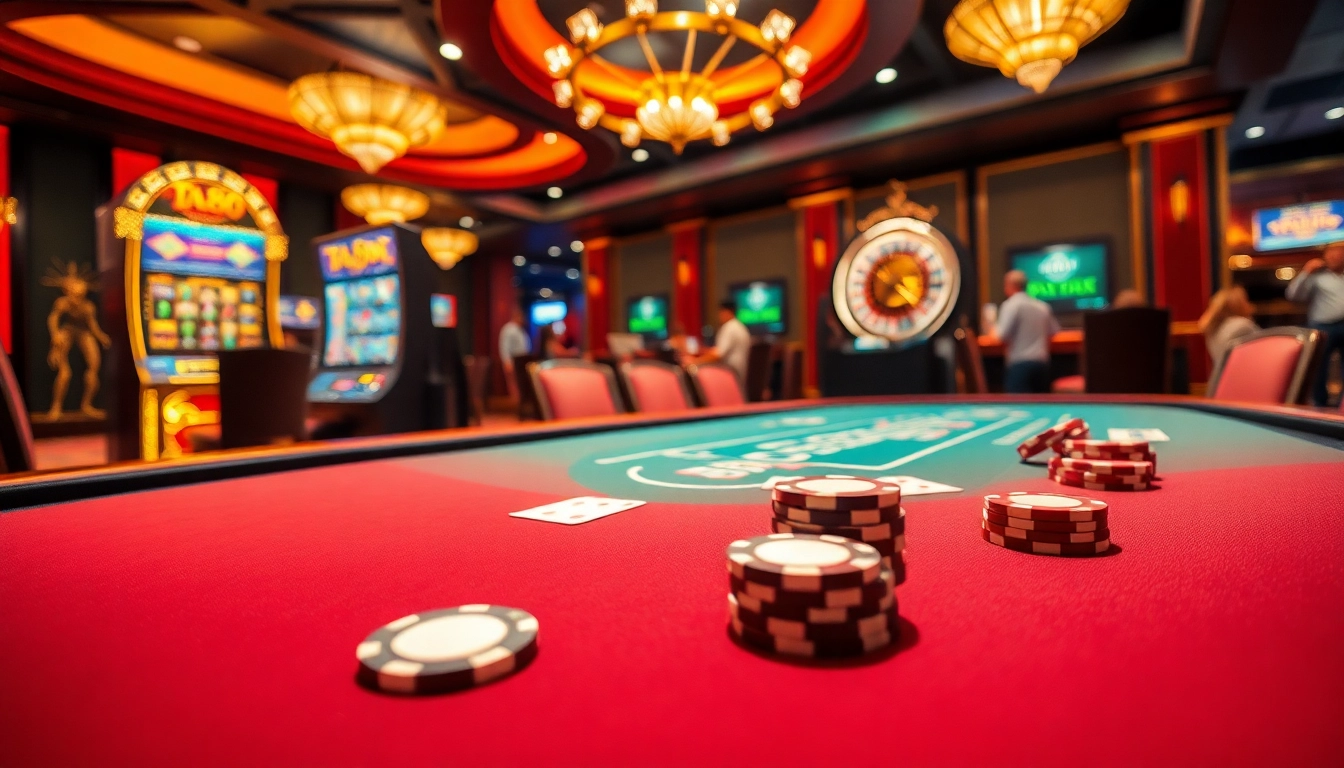 Experience the excitement of gambling at https://ta88.la/, featuring vibrant casino visuals.