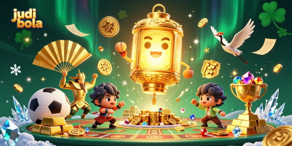 Engage in judi bola with an action-packed 3D casino scene showcasing sports betting excitement.