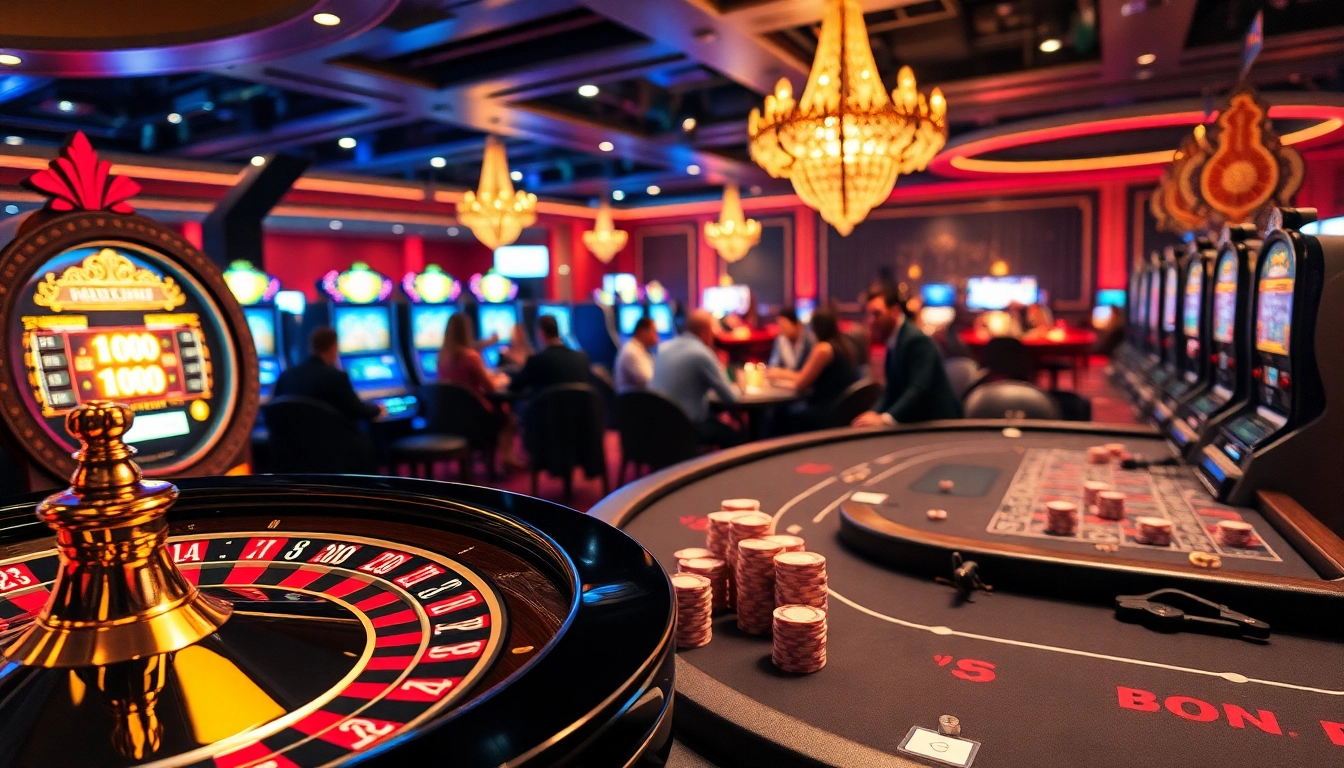Engaging scene illustrating Free Transmission Diagnosis amidst casino excitement with roulette wheel and poker chips.