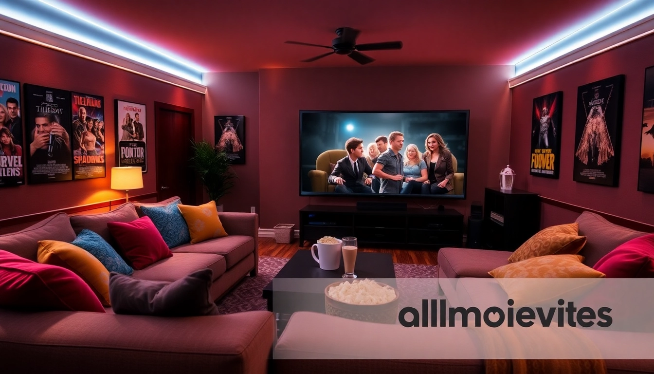 Enjoy an immersive movie experience at allmovieshub in a cozy home theater.