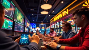 SUNWIN online gaming experience showcasing vibrant betting interfaces and engaging players.
