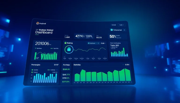Anyone Protocol Dashboard interface showcasing staking metrics and community engagement.