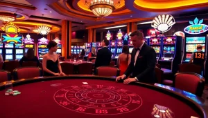Experience thrilling baccarat at https://red88.hot/ with elegant players, vibrant slot machines, and a luxurious atmosphere.