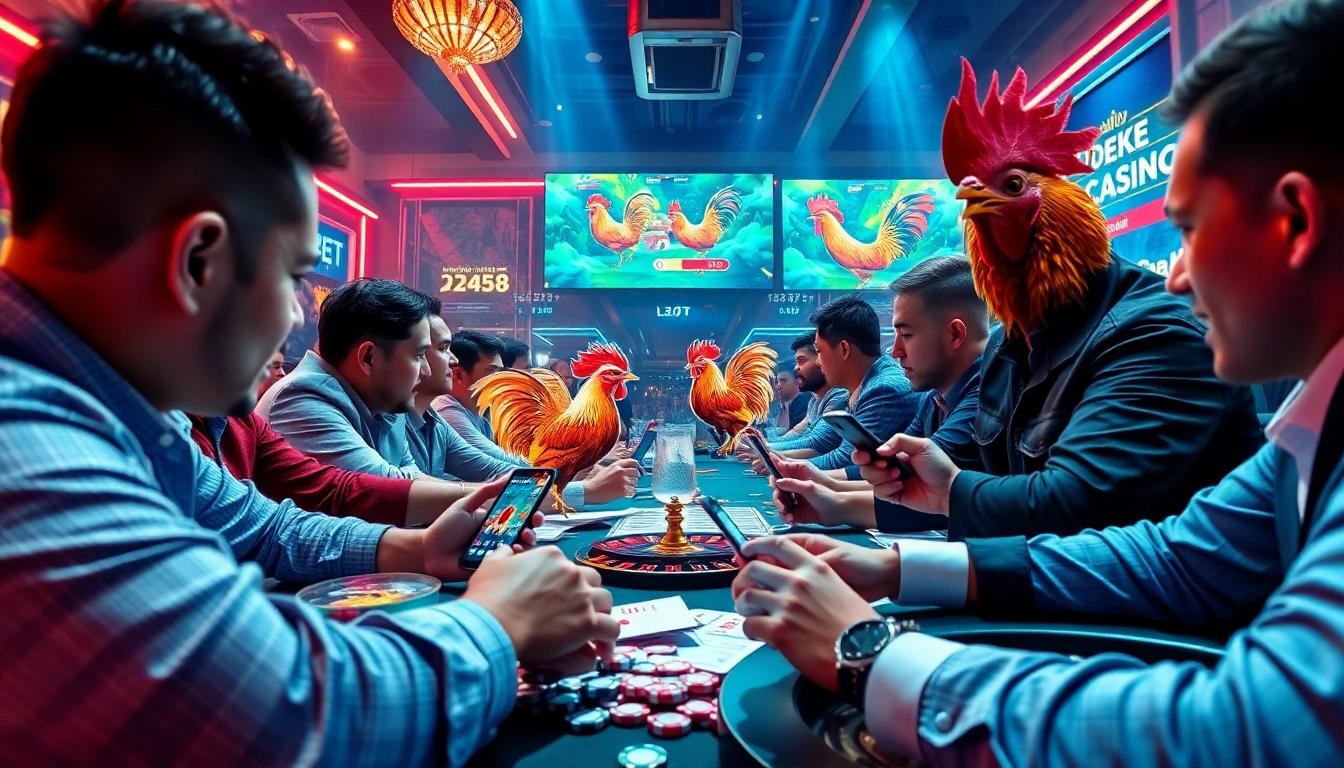 Engaging in live betting at https://cm88bet.us/da-ga-cm88/ with thrilling rooster fights.