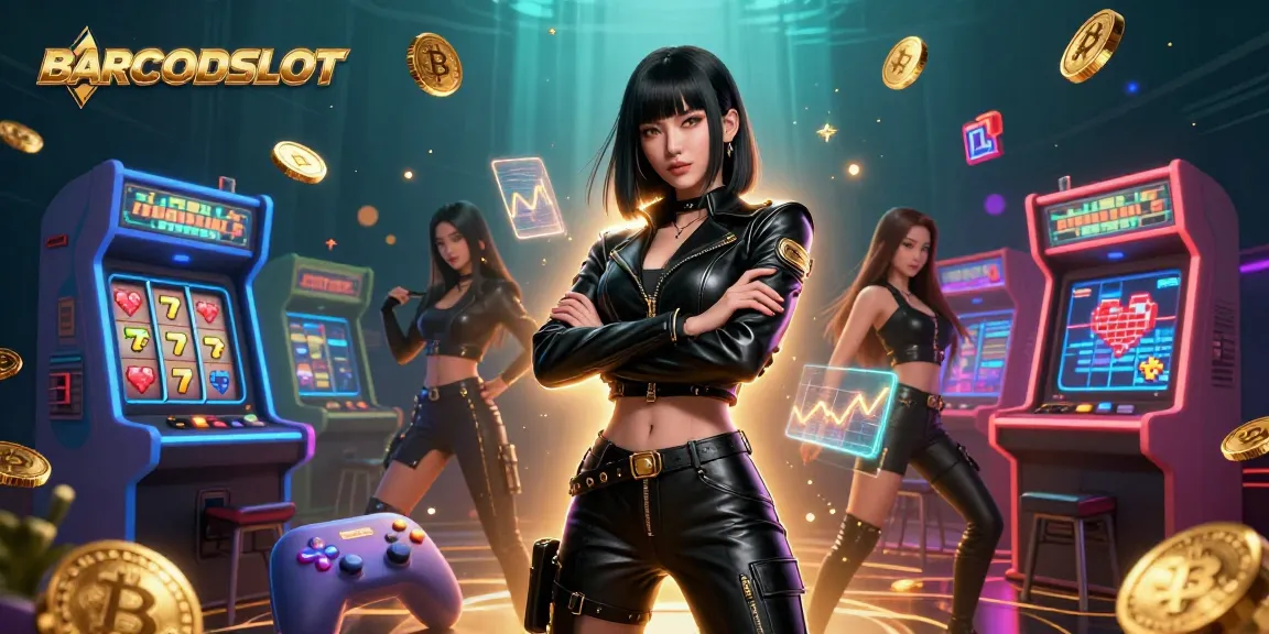 Engage with BARCODESLOT's vibrant casino world featuring dynamic characters and colorful game elements.