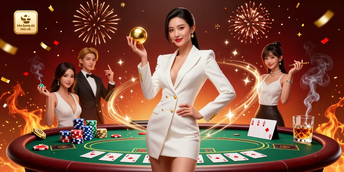 Place bets on kèo bóng đá nhà cái with a stunning 3D casino scene illustrating glamorous elements.