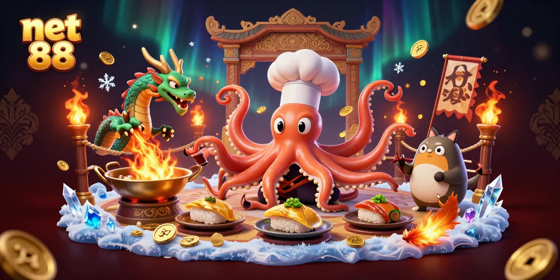 Engage in thrilling gameplay at net 88 with whimsical characters, gold coins, and dynamic casino elements.