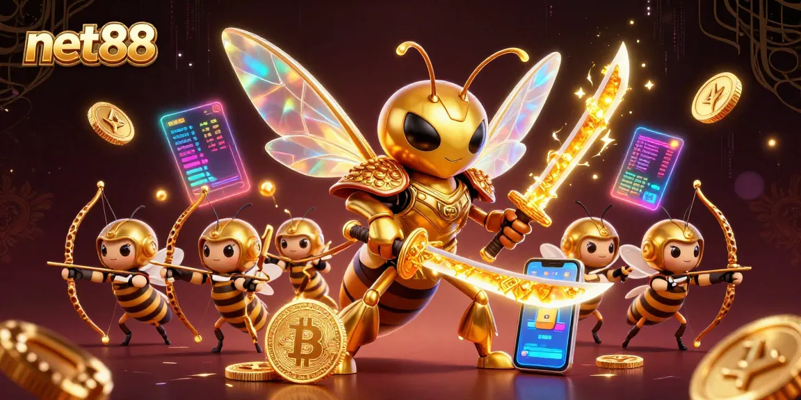 Unleash winning strategies at net88 with a vibrant casino-themed digital illustration.