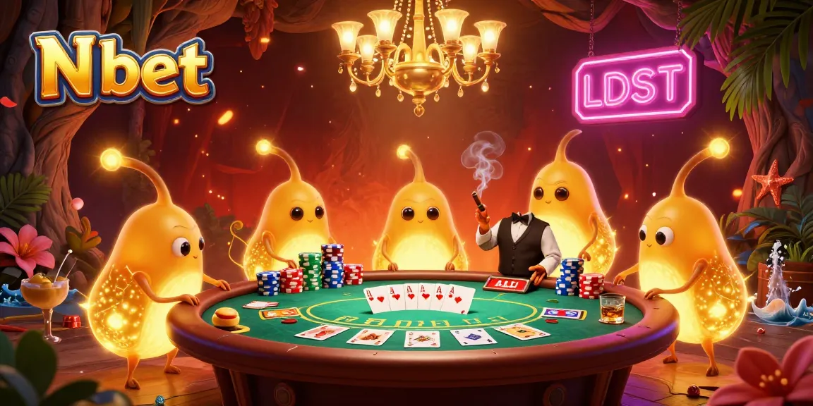 N bet offers thrilling poker gameplay in a vibrant cave casino lit by glowworms.