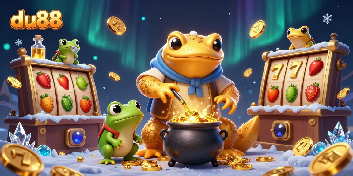 Engage with thrilling gaming experiences at du88, showcasing a vibrant scene of a golden salamander alchemist creating riches.
