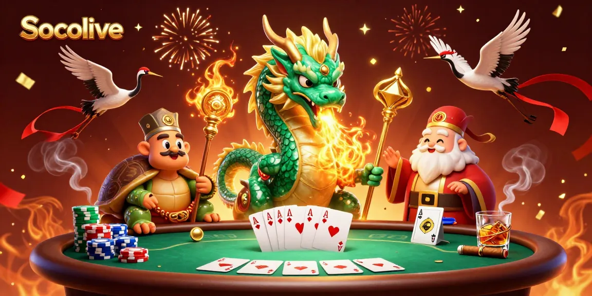 Socolive offers intense gameplay featuring a massive dragon and poker elements exploding with energy.